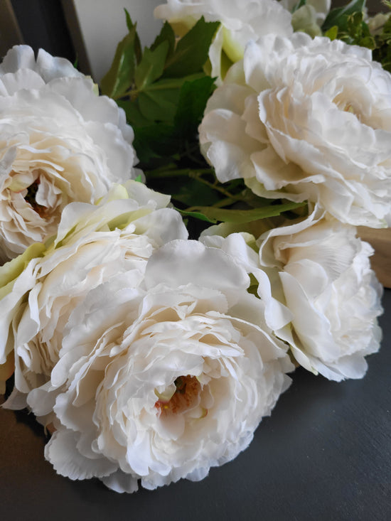Cream faux peony