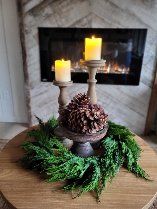 Faux cedar wreath