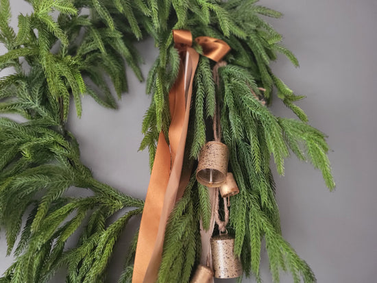 Real touch faux Norfolk pine wreath