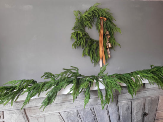 Faux pine garland
