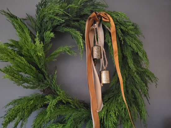Faux cedar wreath