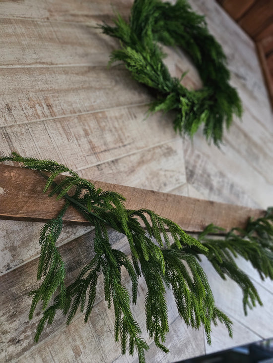 Faux pine garland