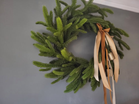 Spruce faux wreath real touch