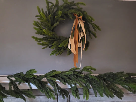 Spruce faux wreath real touch