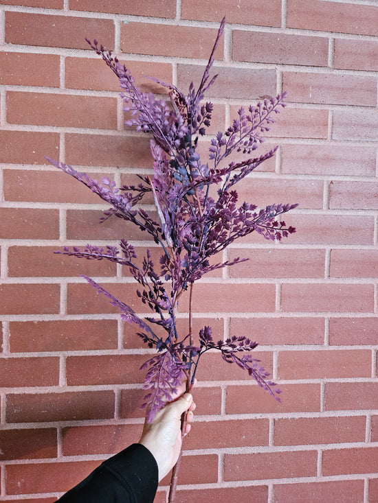 Burgundy faux fern