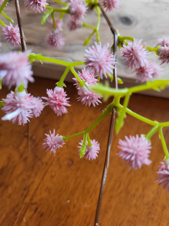 Faux pink gypsophila