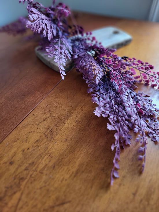Burgundy faux fern