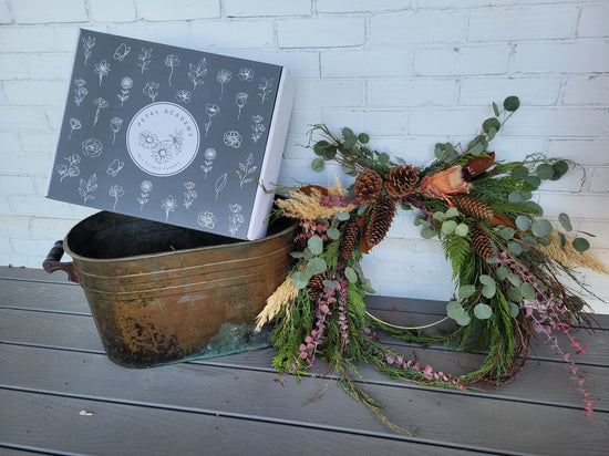 Wild Crescent Winter Wreath