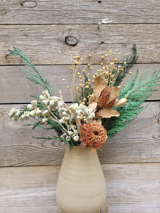 Winter Crock Vase