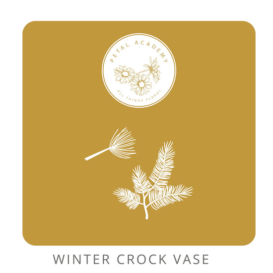 Winter Crock Vase